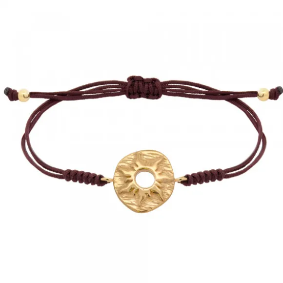 Pulsera Macramé Etrusca Mountain Plata dorada