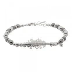 Pulsera Mari Bolitas Plata y Circonitas Blancas