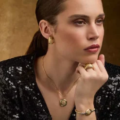 Pulsera Mask de Plata Dorada