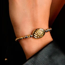 Pulsera Mask de Plata Dorada