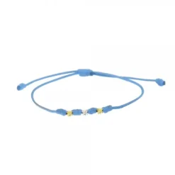 Pulsera Mik Azul Eguzkilore Oro Bicolor