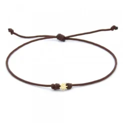 Pulsera Mik Marrón Eguzkilore Oro