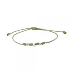 Pulsera Mik Verde Eguzkilore Oro y Diamante