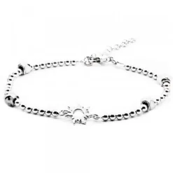 Pulsera Mountain de Plata con Estrellas y Bolitas