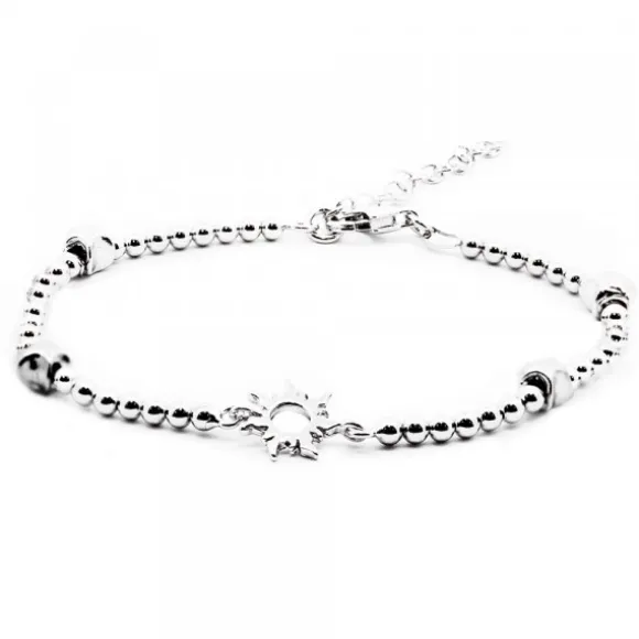 Pulsera Mountain de Plata con Estrellas y Bolitas