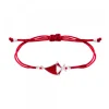 Pulsera Pañuelo San Fermín Plata con Hilo Rojo