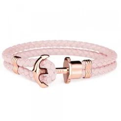 Pulsera Paul Hewitt de Cuero Rosa y Acero Rosa