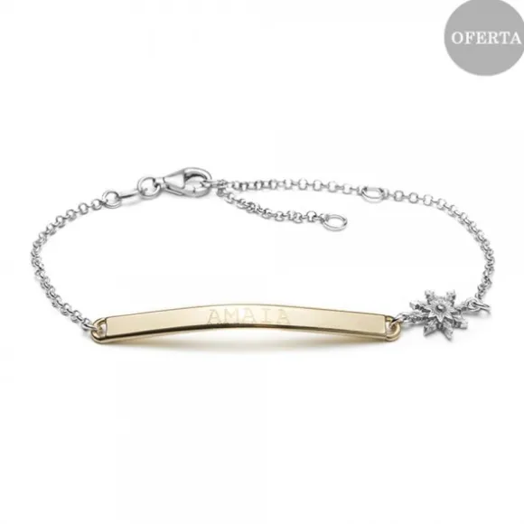 Pulsera PAULA de plata bicolor