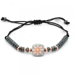 Pulsera Q2 Hematites y Eguzkilore Rosa