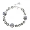 Pulsera Queen 3 Plata y Cristales Grises