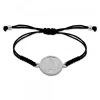 Pulsera Redonda San Fermín de Plata con Hilo Negro Personalizable