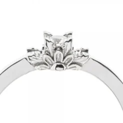 Sortija Compromiso Eguzkilore Oro Blanco y Diamante