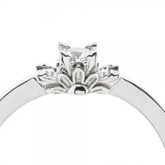 Sortija Compromiso Eguzkilore Oro Blanco y Diamante